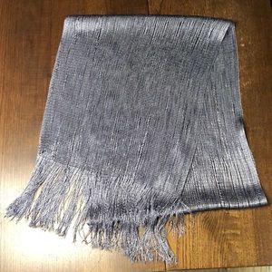 Sheer silvery gray scarf